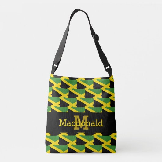 パーソナライズされたジャマイカ国旗 クロスボディバッグ (裏面)