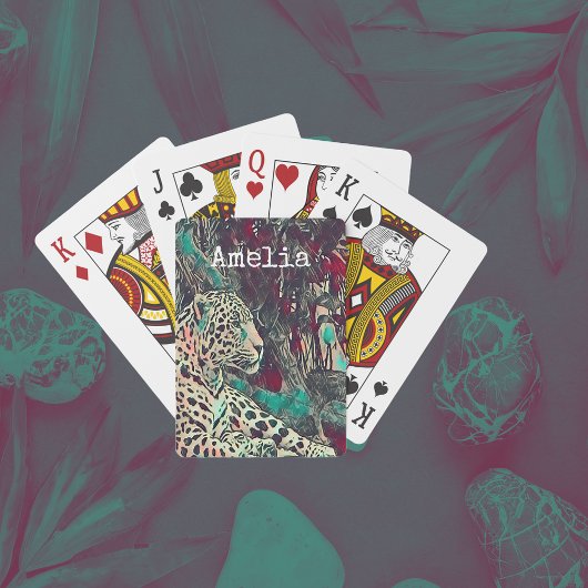 パーソナライズされたジャングル猫 トランプ