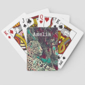 パーソナライズされたジャングル猫 トランプ (裏面)