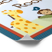 「パーソナライズされたジャングル123動物」ポスターアート ポスター (角)