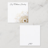 パーソナライズされたジュエリーイヤリングカード スクエア名刺 (正面/裏面)