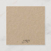 パーソナライズされたジュエリーイヤリングカード スクエア名刺 (裏面)