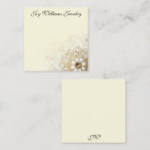 パーソナライズされたジュエリーイヤリングカード スクエア名刺 (正面/裏面)