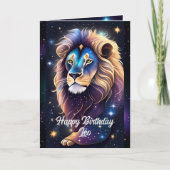 パーソナライズされたジュエリー ギャラクシー 十二星座 獅子座 カード (正面)