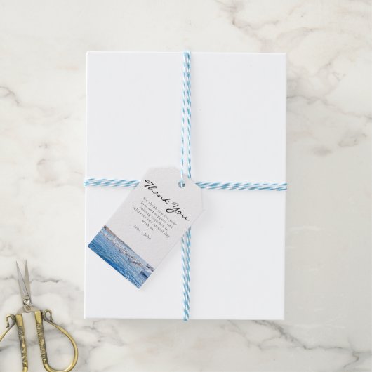 パーソナライズされたジュネーブ湖ウィスコンシン ギフトタグ (より糸付き)