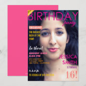 パーソナライズされたスイート16マガジンカバーフォト招待状 招待状 (正面/裏面)