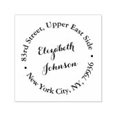 パーソナライズされたスエレガントクリプト名差出人住所 セルフインキングスタンプ (デザイン)