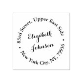 パーソナライズされたスエレガントクリプト名差出人住所 ラバースタンプ (インプリント)