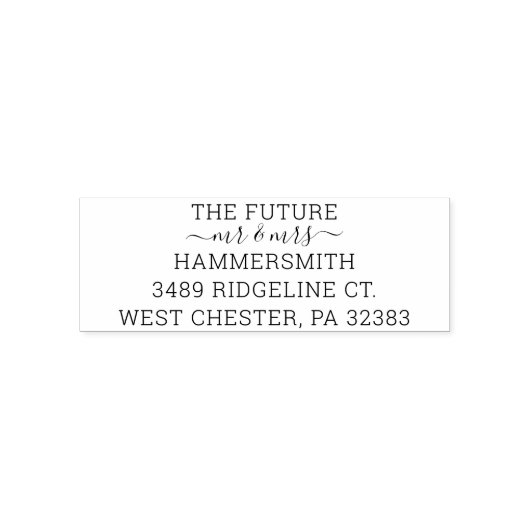 パーソナライズされたスエレガントモダンク セルフインキングスタンプ (デザイン)