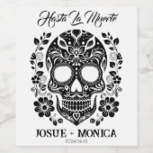 パーソナライズされたスカルワインラベル ワインラベル (シングルラベル)