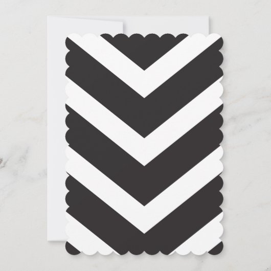 パーソナライズされたスキャロプエッジノートカーストライプド ノートカード (裏面)