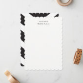 パーソナライズされたスキャロプエッジノートカーストライプド ノートカード