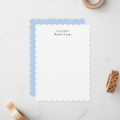 パーソナライズされたスキャロプエッジノートカードの水玉模様 ノートカード (正面/裏面インサイチュ)