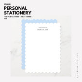 パーソナライズされたスキャロプエッジノートカードの水玉模様 ノートカード