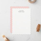 パーソナライズされたスキャロプエッジノートカードの水玉模様 ノートカード (正面/裏面インサイチュ)