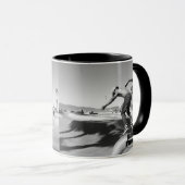 パーソナライズされたスキートスリープ食べリプート マグカップ (正面右)