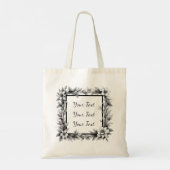 パーソナライズされたスクエア フラワー トート (裏面)