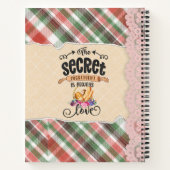 パーソナライズされたスクラップブック作りコラージュスタイルレシピ ノートブック (裏面)