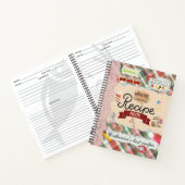 パーソナライズされたスクラップブック作りコラージュスタイルレシピ ノートブック (内部)