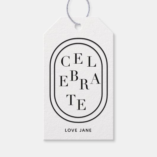 パーソナライズされたスクランブル祝「ギフトラベル ギフトタグ (正面)