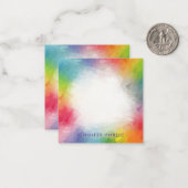 パーソナライズされたスクリプカラフルトのモノグラムテンプレート ノートカード (正面/裏面インサイチュ)