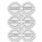 パーソナライズされたスクリプト名澄ん シール (正面)