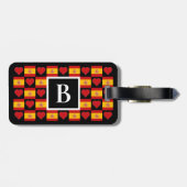 パーソナライズされたススペインのペイカスタムン国旗 ラゲッジタグ (裏面横)