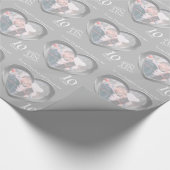 パーソナライズされたスズ10周年記念結婚写真 ラッピングペーパー (角)