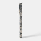 パーソナライズされたスタイリッシュなブラックパリトワールデザイン iPhoneケース (左側面)