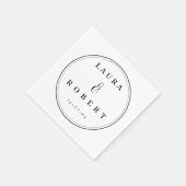 パーソナライズされたスタイリッシュエレガントモエ結婚ルシンプルズ スタンダードカクテルナプキン (角)