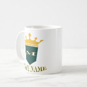 パーソナライズされたスタイリッシュカスタムチーム名 コーヒーマグカップ (正面左)