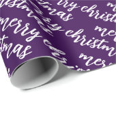 パーソナライズされたスタイリッシュシンプルメリー・モダンクリスマス ラッピングペーパー (ロールコーナー)