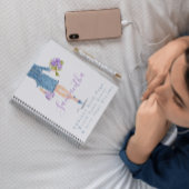 パーソナライズされたスタイリッシュファッション紫色の花 ノートブック