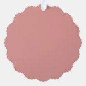 パーソナライズされたスタイリッシュモダン&ミニマル オーナメントカード (裏面)