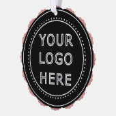 パーソナライズされたスタイリッシュモダン&ミニマル オーナメントカード (左)