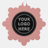 パーソナライズされたスタイリッシュモダン&ミニマル オーナメントカード (正面)