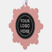 パーソナライズされたスタイリッシュモダン&ミニマル オーナメントカード (左)