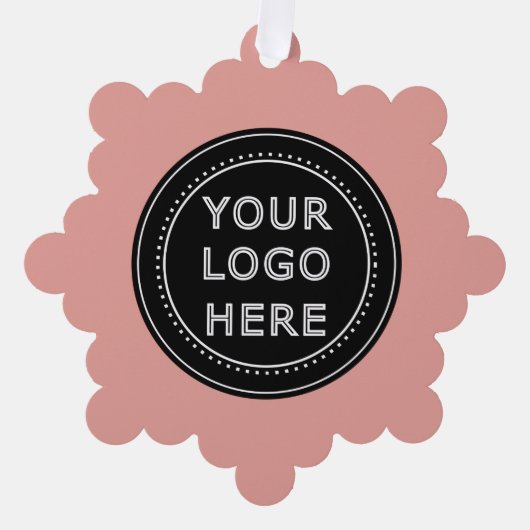 パーソナライズされたスタイリッシュモダン&ミニマル オーナメントカード (正面)