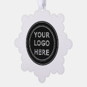 パーソナライズされたスタイリッシュモダン&ミニマル オーナメントカード (左)