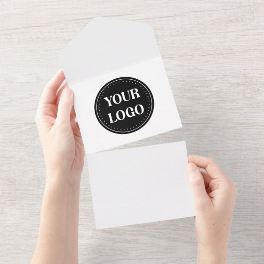 パーソナライズされたスタイリッシュモダン&ミニマル オールインワン招待状 (貼ってはがせる)