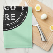 パーソナライズされたスタイリッシュモダン&ミニマル キッチンタオル (四つ折り)