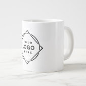 パーソナライズされたスタイリッシュモダン&ミニマル ジャンボコーヒーマグカップ (正面右)