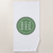 パーソナライズされたスタイリッシュモダン&ミニマル ビーチタオル (正面)