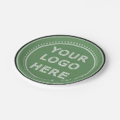 パーソナライズされたスタイリッシュモダン&ミニマル ペーパープレート (アングル)