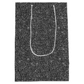 パーソナライズされたスタイリッシュ誕生日の抱き枕 ミディアムペーパーバッグ (裏面)