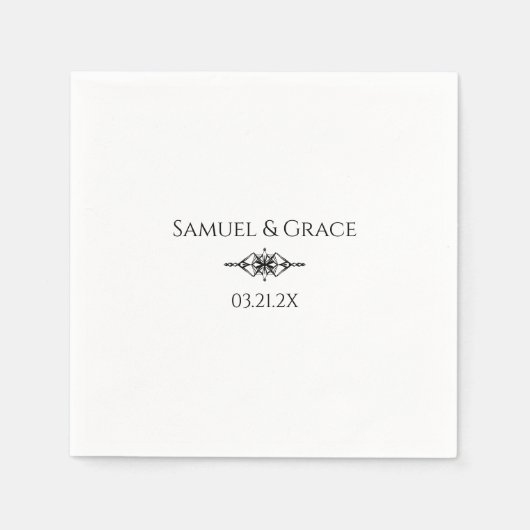 パーソナライズされたスタイリッシュ60周年記念 スタンダードカクテルナプキン (正面)