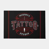 パーソナライズされたスタイル伝統的タトゥースタジオショップ ドアマット (正面)