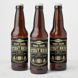 パーソナライズされたスタウトダークビール醸造ラベルバー ビールラベル