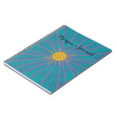 パーソナライズされたスターバスト・サンシャイン手帳 ノートブック (左側)