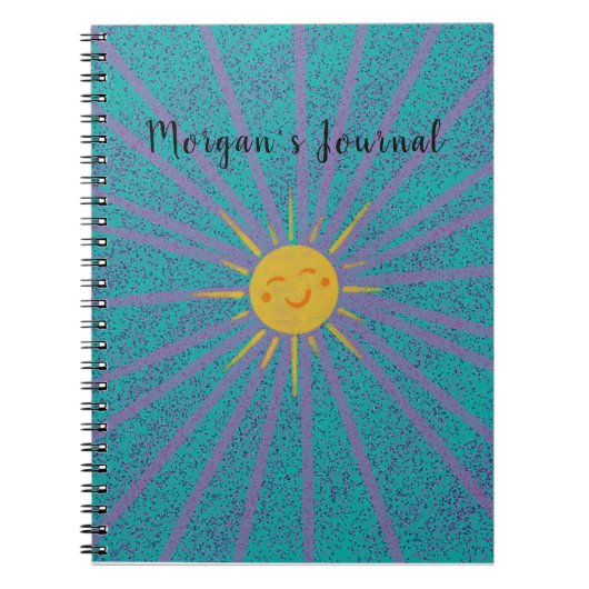 パーソナライズされたスターバスト・サンシャイン手帳 ノートブック (正面)